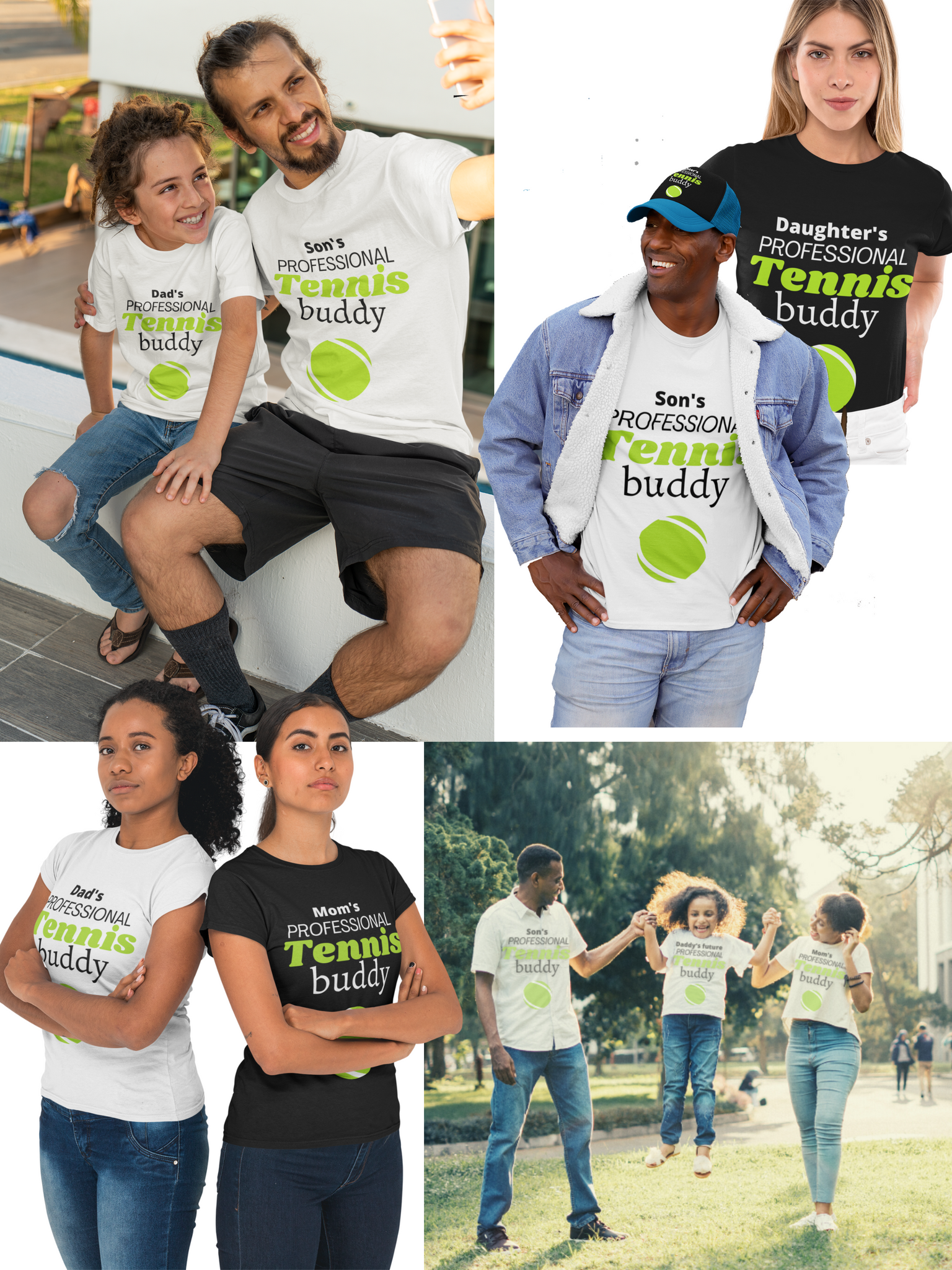 Father and Son/Daughter Tennis T-Shirt