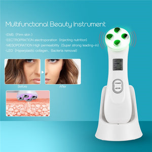 Mesotherapy, Electroporation, RF Radio Frequency, and LED Photon Skin Care Beauty Device (Face Lifting, Helps Prevent Wrinkles, Facial Cleaner) - Thehealthyrush