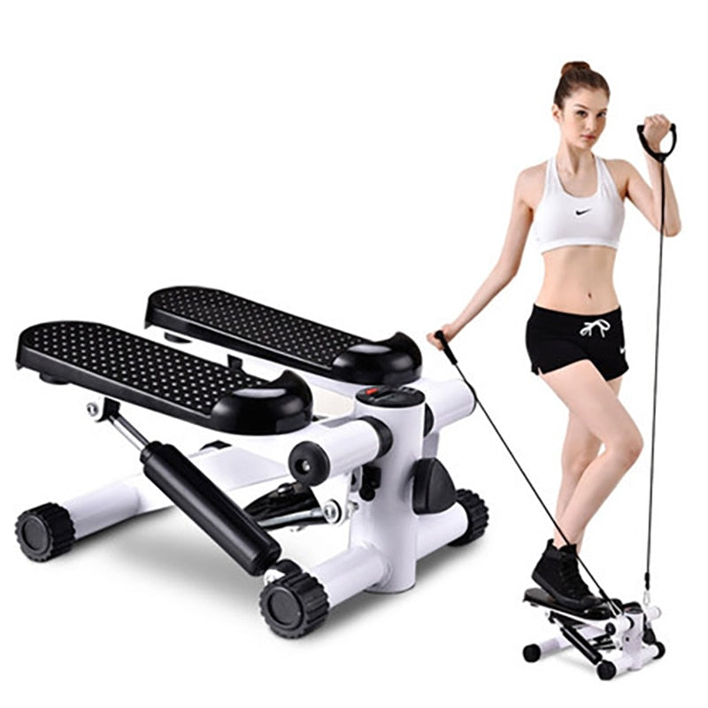 Mini Stepper Exercise Machine with Resistance Bands and LCD Monitor - Thehealthyrush