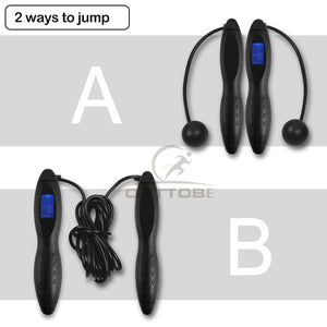 Outtobe Smart Jump Rope with Anti-Slip Hand Grip and LCD Screen (Two Modes) - Thehealthyrush