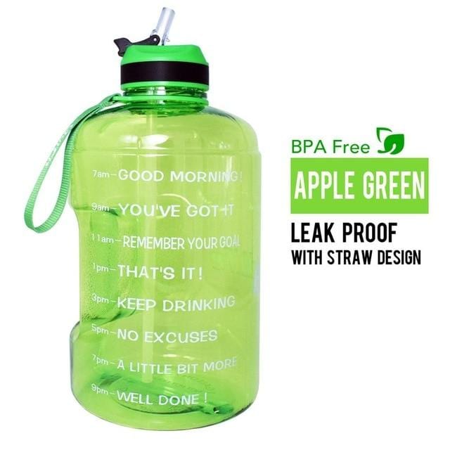 Large BPA-free Water Bottle (3.78L, 2.2L, 1.3L, 128oz, 1 Gallon) - Thehealthyrush