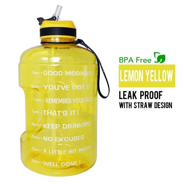 Large BPA-free Water Bottle (3.78L, 2.2L, 1.3L, 128oz, 1 Gallon) - Thehealthyrush