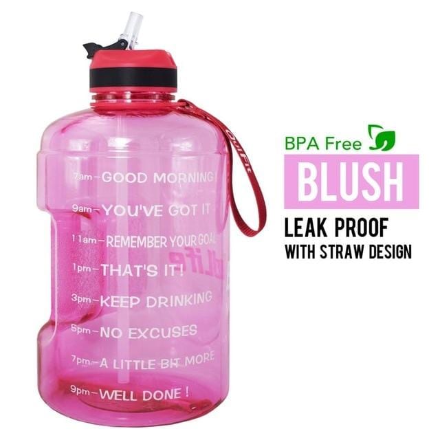 Large BPA-free Water Bottle (3.78L, 2.2L, 1.3L, 128oz, 1 Gallon) - Thehealthyrush