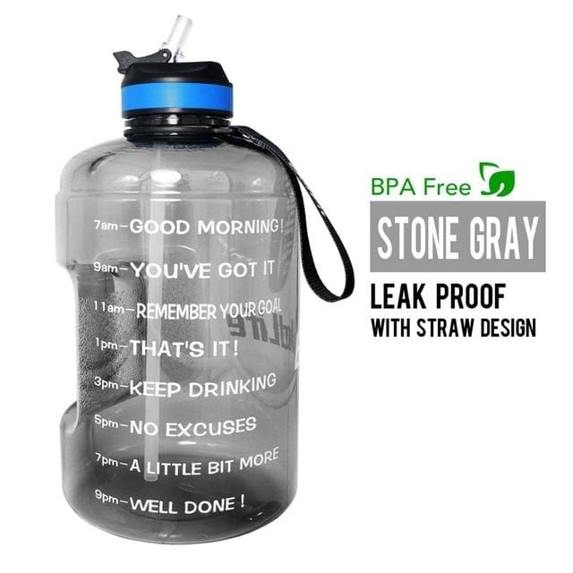 Large BPA-free Water Bottle (3.78L, 2.2L, 1.3L, 128oz, 1 Gallon) - Thehealthyrush