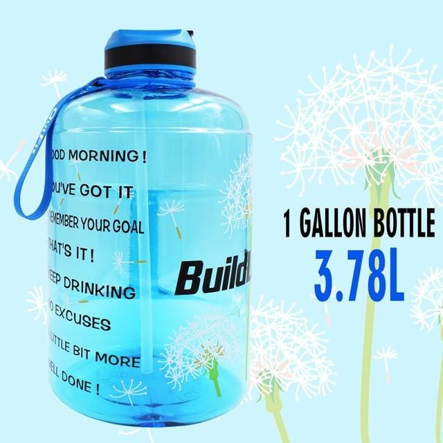 Large BPA-free Water Bottle (3.78L, 2.2L, 1.3L, 128oz, 1 Gallon) - Thehealthyrush