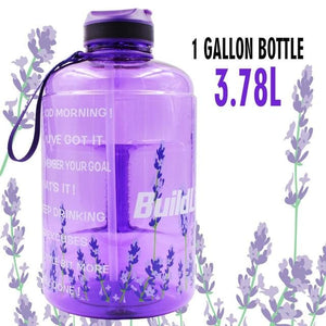 Large BPA-free Water Bottle (3.78L, 2.2L, 1.3L, 128oz, 1 Gallon) - Thehealthyrush