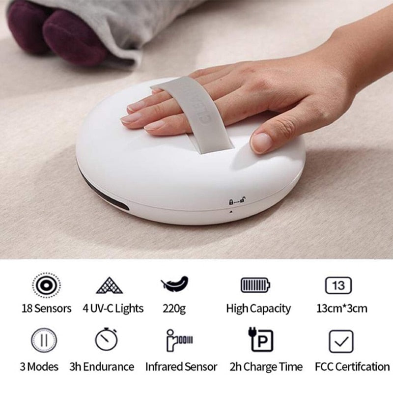 First UV Bacteria Killing Robot CleanseBot for bed, home, & travel UV sterilization & mite killer🥇 - Thehealthyrush