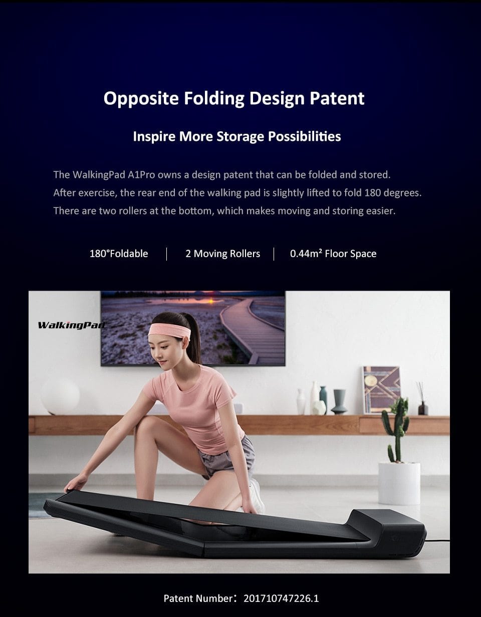 New Foldable space saving WalkingPad Treadmill Upgraded A1 Pro - Thehealthyrush