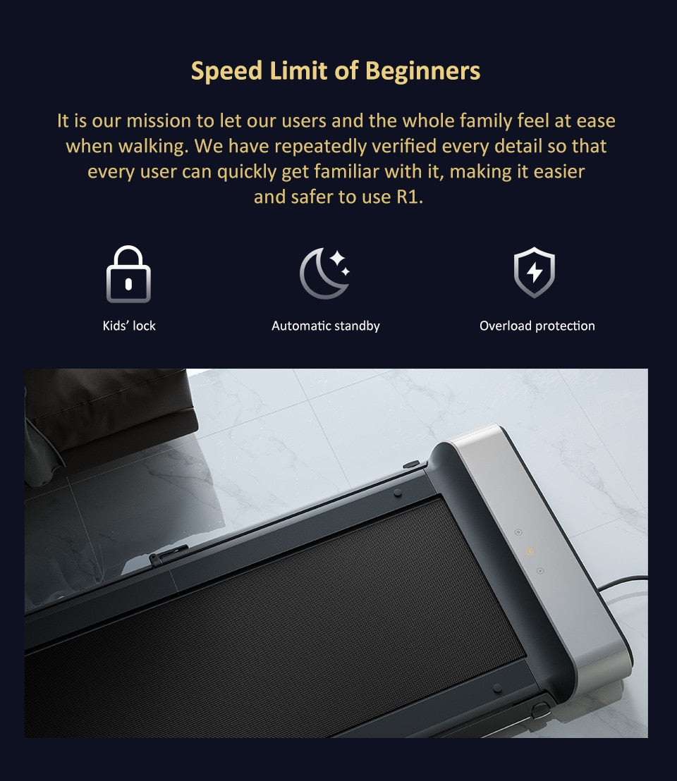 WalkingPad R1 Pro Foldable Treadmill Speed 0.5-10Km/H Running & Walking with handrail (Xiaomi) - Thehealthyrush