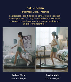WalkingPad R1 Pro Foldable Treadmill Speed 0.5-10Km/H Running & Walking with handrail (Xiaomi) - Thehealthyrush