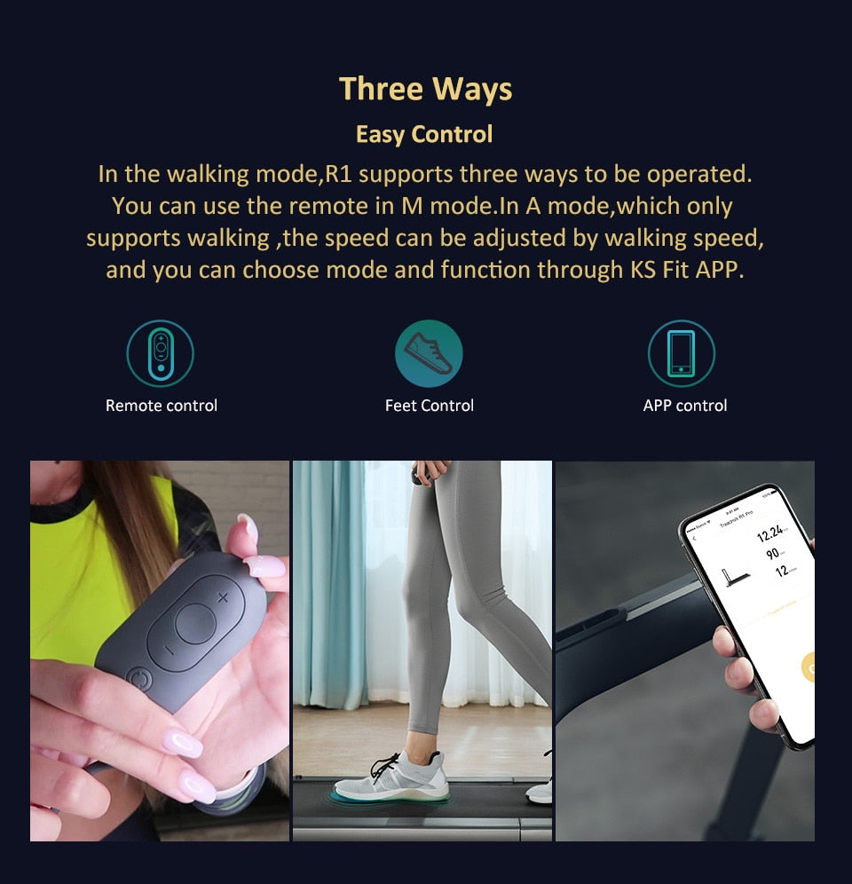 WalkingPad R1 Pro Foldable Treadmill Speed 0.5-10Km/H Running & Walking with handrail (Xiaomi) - Thehealthyrush